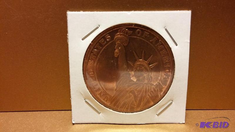 GOLDEN STATE MINT ONE OUNCE COPPER ROUND, .99...