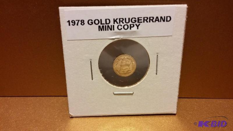 1978 GOLD KRUGERRAND MINI COPY GOLD PLATED...