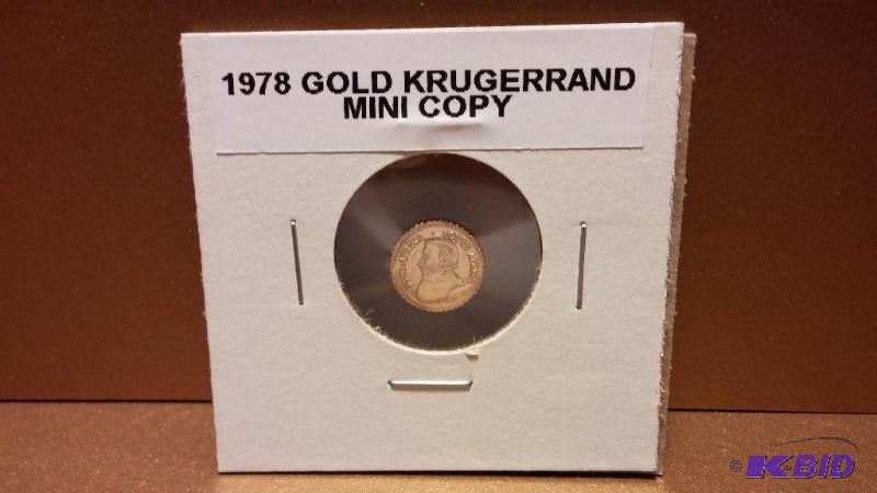 1978 GOLD KRUGERRAND MINI COPY GOLD PLATED...