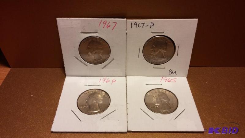 1965-P QUARTER, 1966-P QUARTER, 1967-P QUARTE...