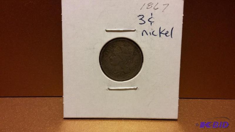 1867 3 CENT NICKEL...