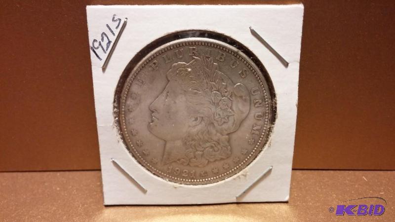 1921-S MORGAN SILVER DOLLAR 90% SILVER...