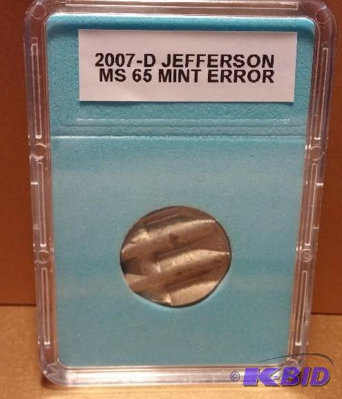 2007-D JEFFERSON MINT ERROR SLAB...