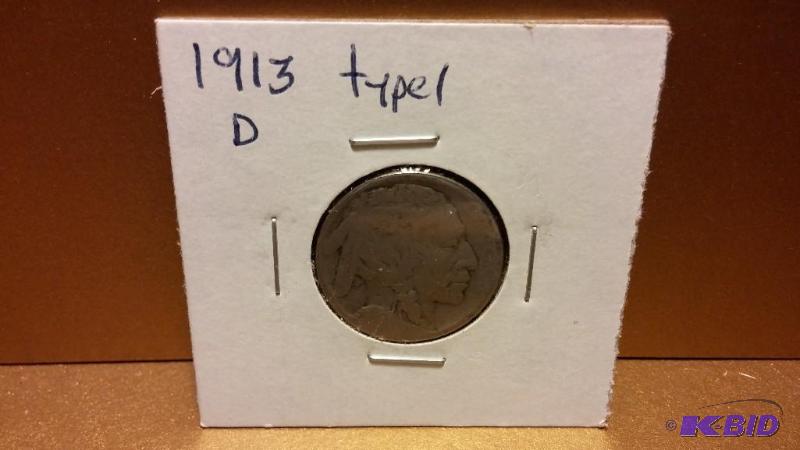 1913 TYPE ONE D BUFFALO NICKEL...