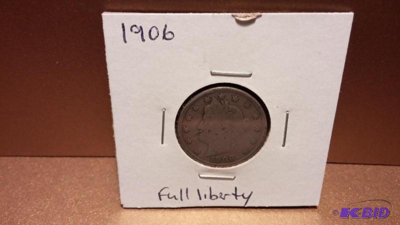 1906 FULL LIBERTY V NICKEL...