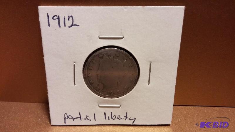 1912 PARTIAL LIBERTY V NICKEL...