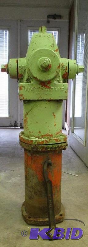 lot 00069 image: Original Fire Hydrant with Wrench Firefighter Waterous St. Paul, Minnesota