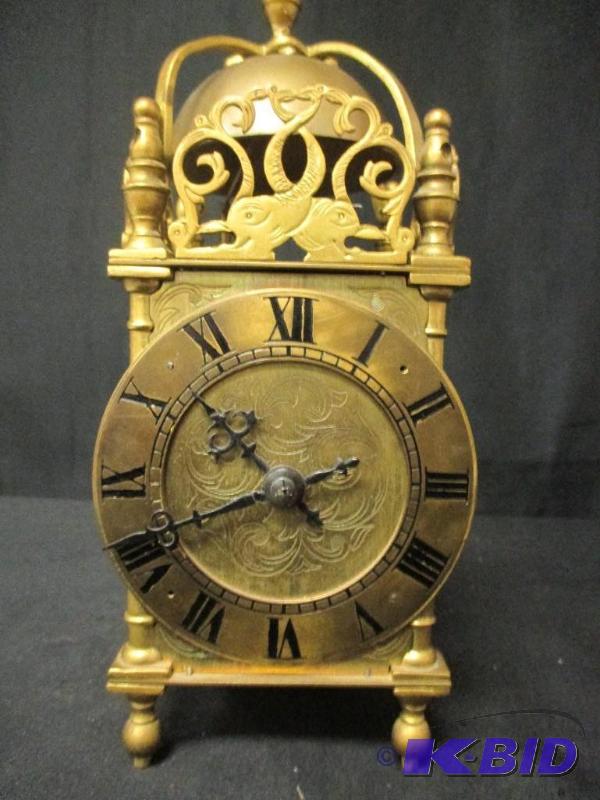 lot 13 image: RARE William and Mary Style Brass Lantern Clock Jump London