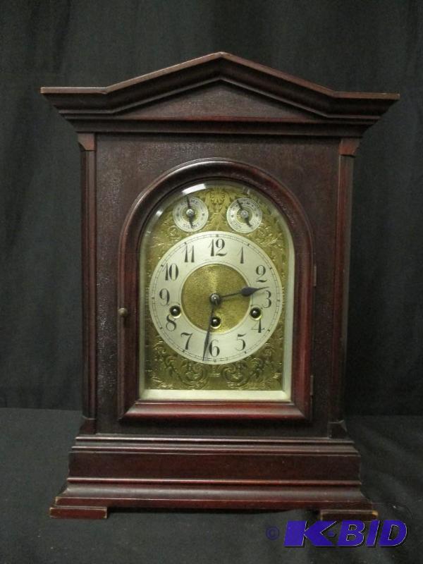lot 33 image: Antique German Junghans Mantle Clock