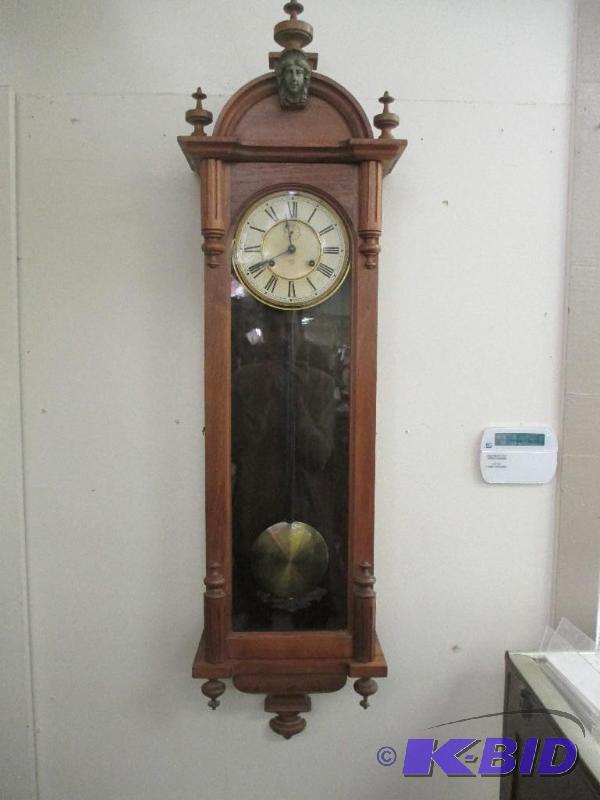 Ansonia Capital Wall Clock Walnut Longdrop Antique Clock And Collectibles Sept 6 K Bid