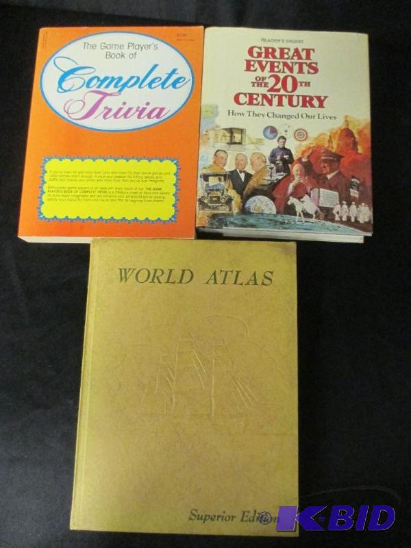 lot 57 image: Lot of Historical Books Trivia Atlas World Hammonds Superior Edition
