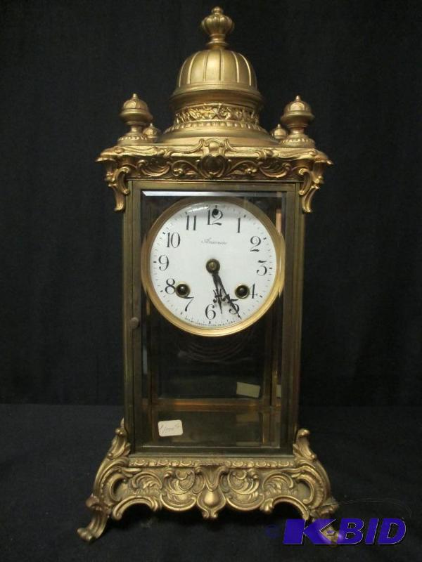 lot 6 image: RARE Ansonia Crystal Regulator Clock