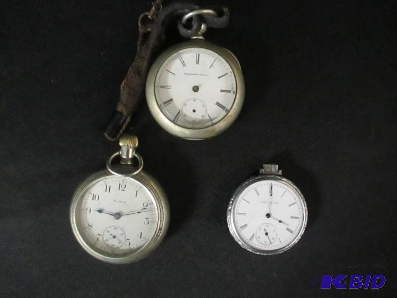 lot 65 image: Lot of 3 Elgin Pocket Watches