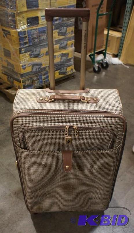 lot 9 image: New London Fog Luggage Bag. MSRP $399. Dimens...