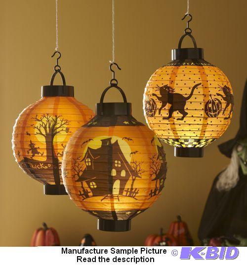 Three Piece LED Paper Lantern Set - Lights no...