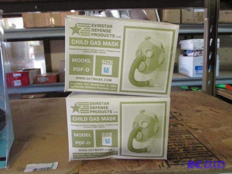 2 New childs gas masks size M...