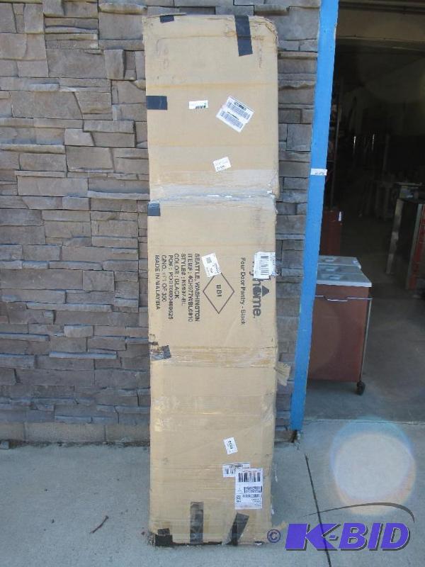 Four door pantry, black...