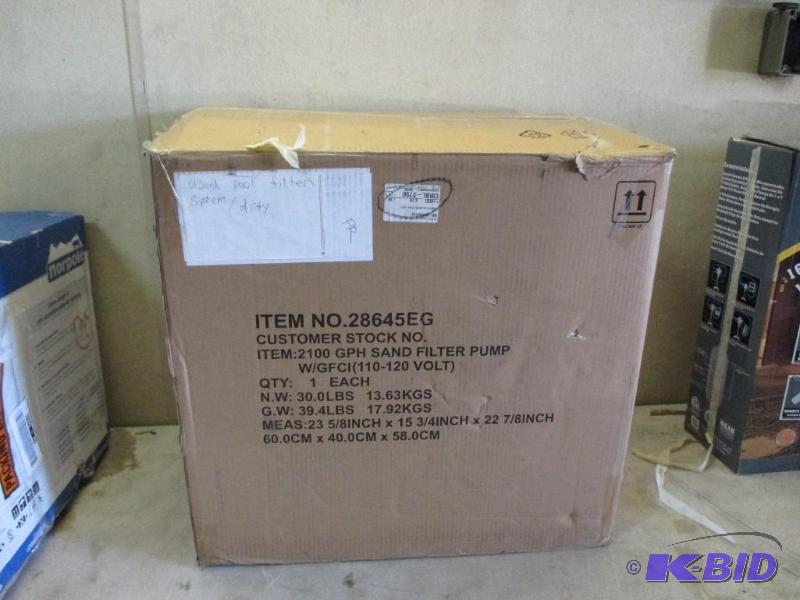 Sand filter pump...