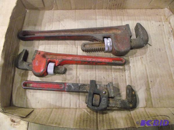 (3) Pipe Wrenches...