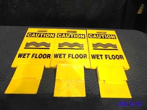 (3) Caution Wet Floor Signs...