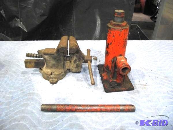 Small vise and bottle jack...
