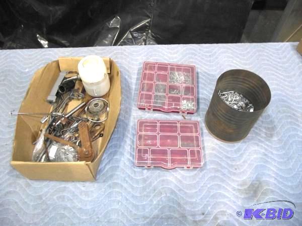 Lot of misc screws, trays and misc box of too...