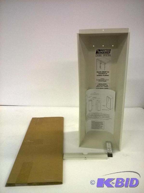 lot 22 image: Kidde Potter Roemer 9752 6lb Surface Mount Fire Extinguisher Cabinet