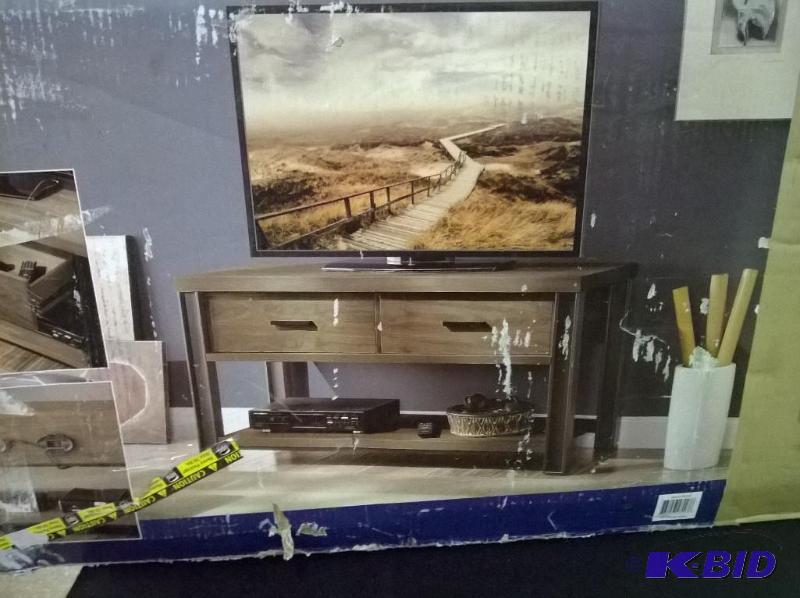 lot 3 image: Whalen Furniture - Rustic TV Console