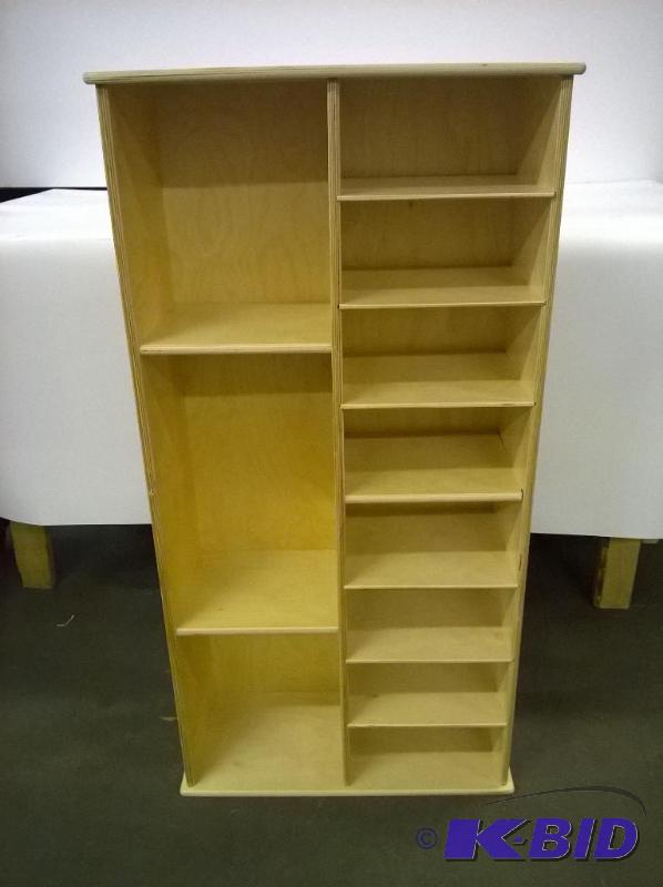 lot 31 image: Blond Shelving Unit, 24 12in x 12in x 48in