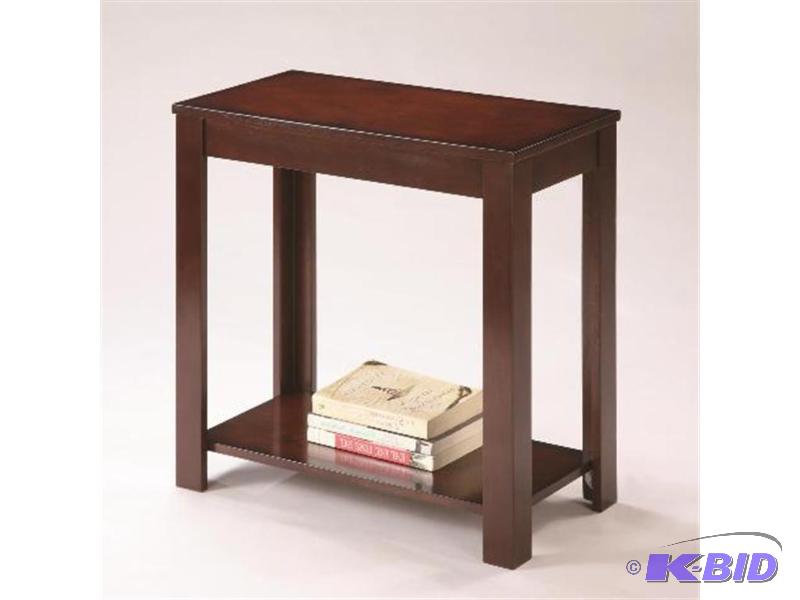 lot 74 image: Crown Mark Pierce Chair Side Table 7710, Espresso