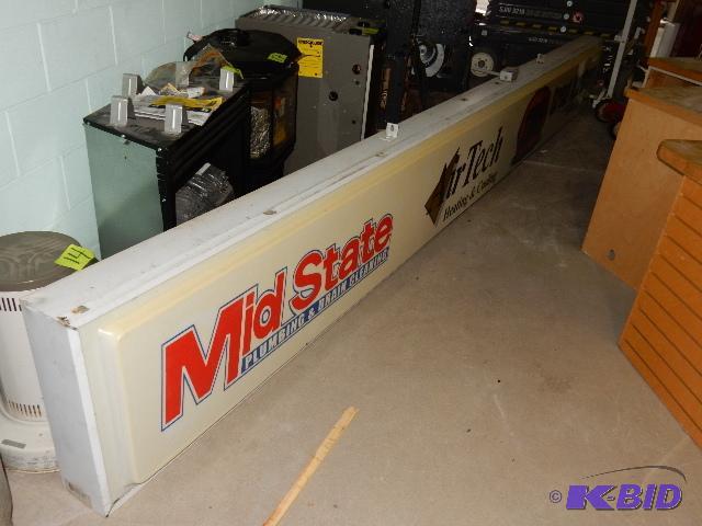 Large Fluorescent Sign. 17 ft long.. You can ...