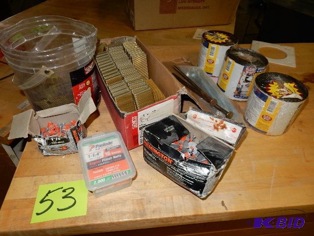 Misc. items as pictures.. Includes Staples, ...