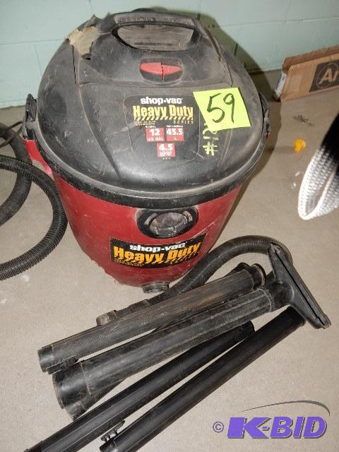 Shop Vac, 12 Gal.. 4.5 H.P. Heavy Duty Series...