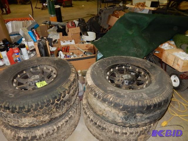 Set of 4 Goodrich LT31570R17 Tires and Rims....