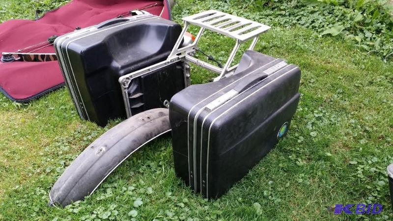 Vintage Motorcycle bagscases off the 1971 BM...