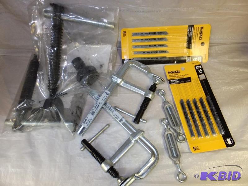 Clamps, Turnbuckles, and Jig Saw Blades