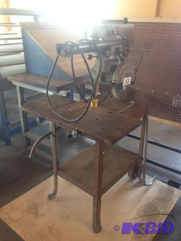 lot 12 image: Delta Super 990 radial arm saw....