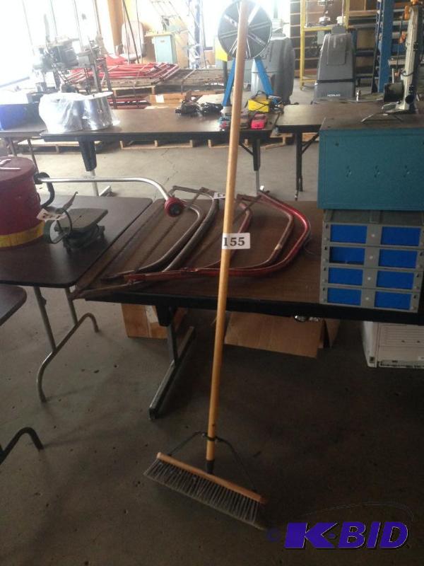 lot 155 image: Push broom. Firm bristles....