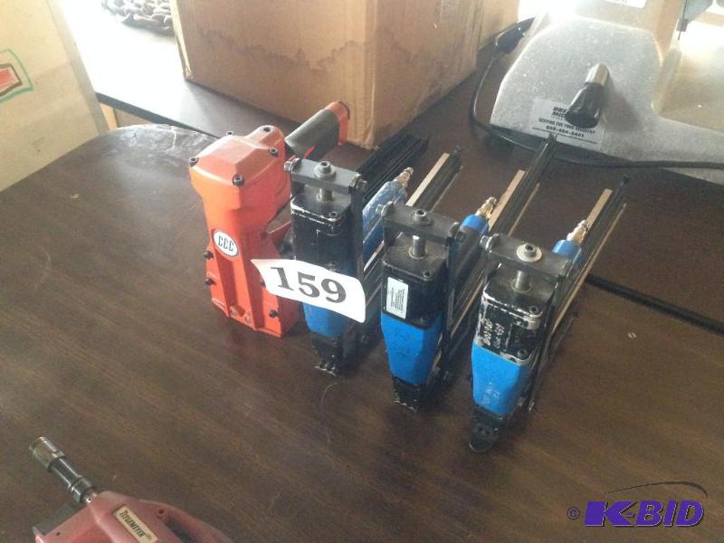 lot 159 image: Lot of 4 box staplers, one CCC brand....