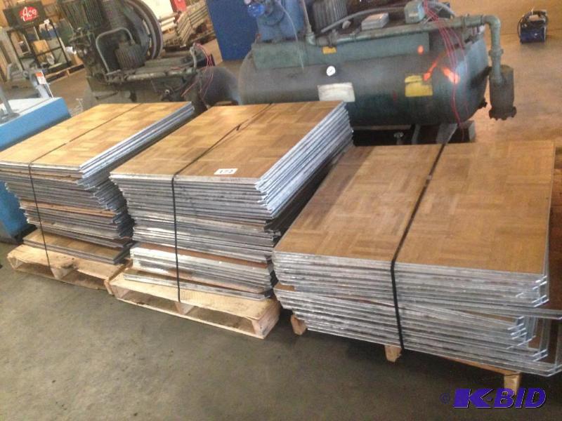 lot 172 image: 3 pallet lot of modular (portable) wood inter...