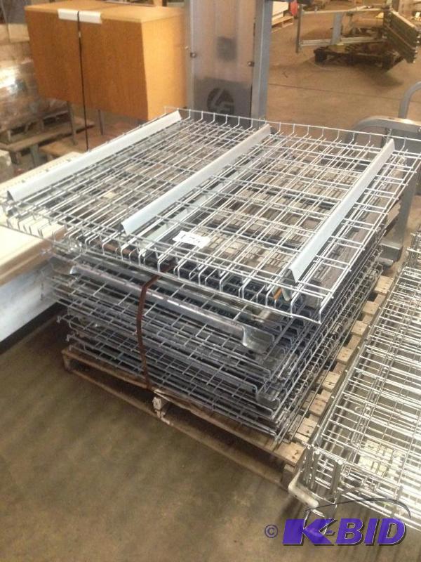 lot 175 image: Pallet lot of misc pallet racking grate decki...