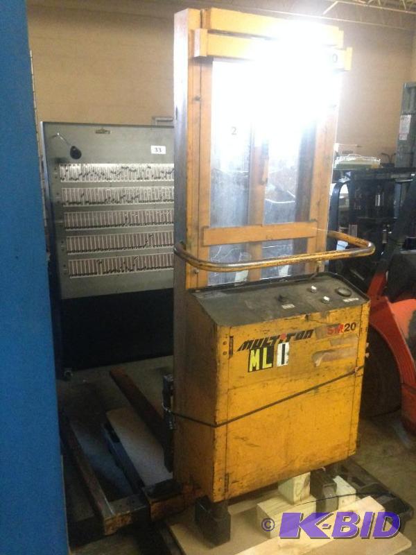 lot 2 image: Multiton SM20 2,000 lb walk behind forklift....