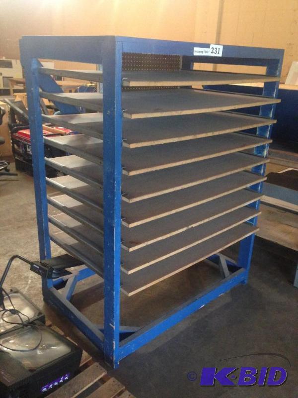 lot 231 image: Wood shelf unit....