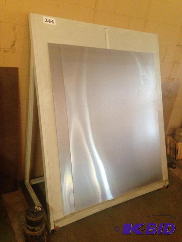 lot 244 image: Large panel holder table with thin gauge shee...