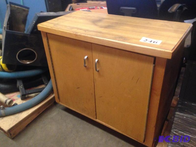 lot 246 image: Wood cabinet....