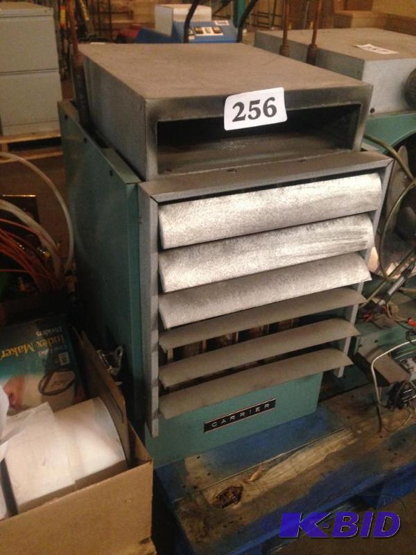 lot 256 image: Carrier natural gas hanging heater....