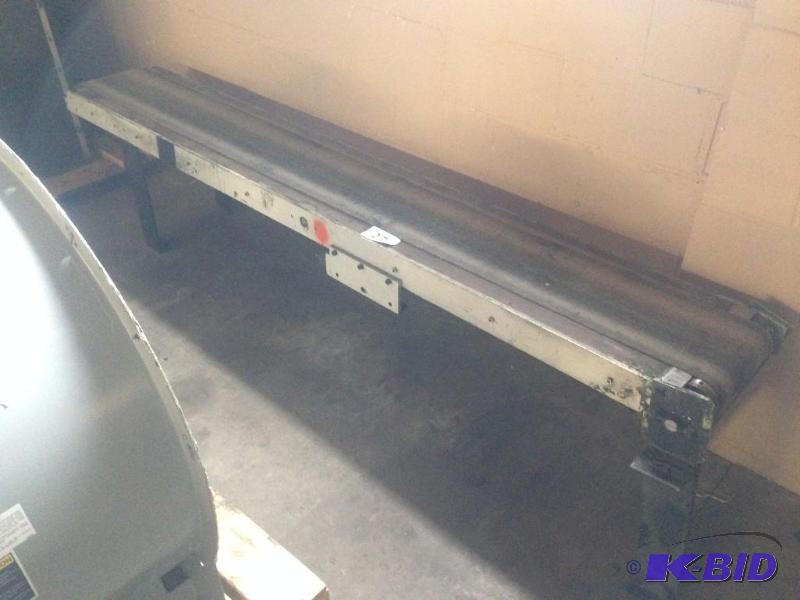 lot 27 image: Powered belt conveyor (no motor currently)...