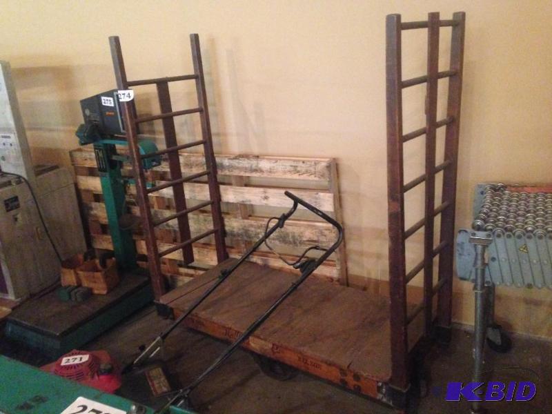 lot 274 image: Nutting wooden warehouse cart....