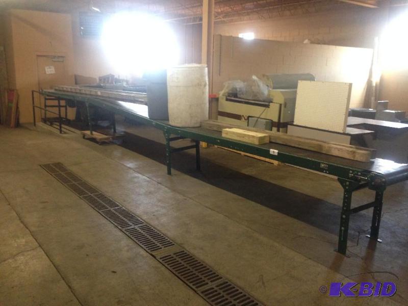 lot 5 image: 30 long powered belt conveyor. Variable spee...