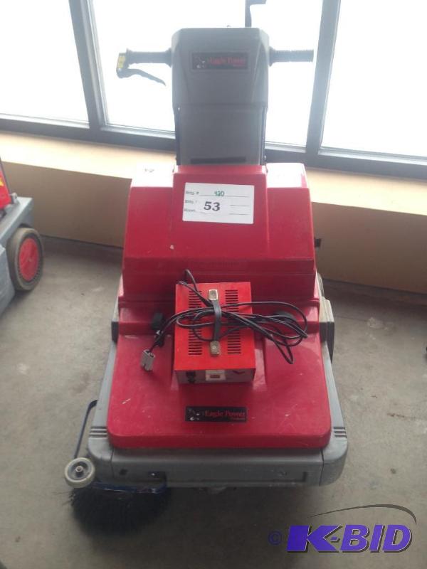 lot 53 image: Eagle powered floor sweeper. Comes with charg...